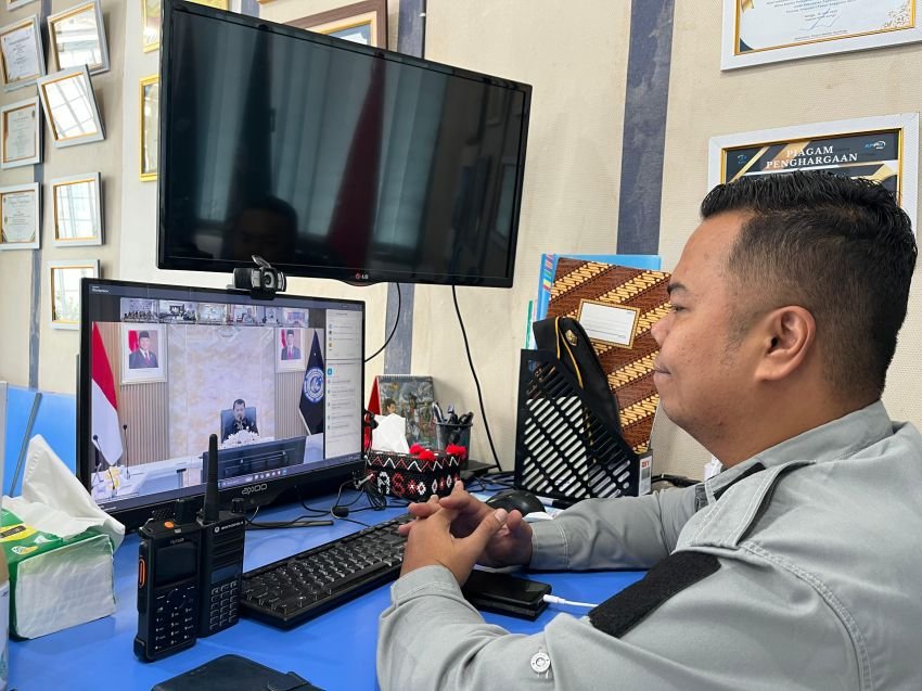 Rutan Tarutung Ikuti Kegiatan Pengarahan Dirjen Pemasyarakatan