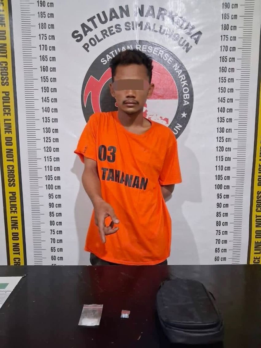 Terlibat Narkoba, Seorang Warga Asahan Ditangkap Polisi di Simalungun