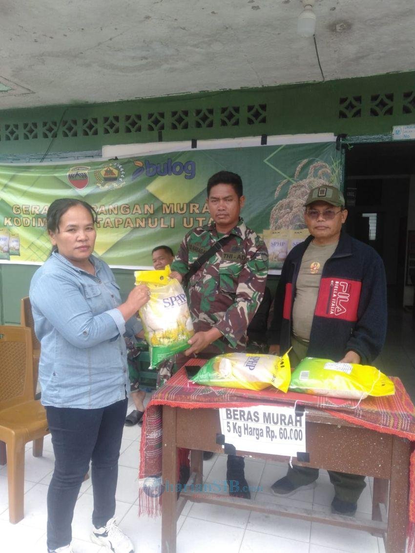 Koramil 05 Doloksanggul Gelar Gerakan Pangan Murah