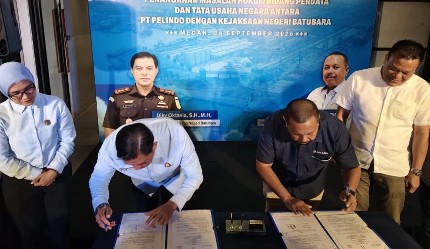 Pelindo dan Kejari Batubara Tandatangani Kerja Sama Penanganan Hukum Bidang Datun