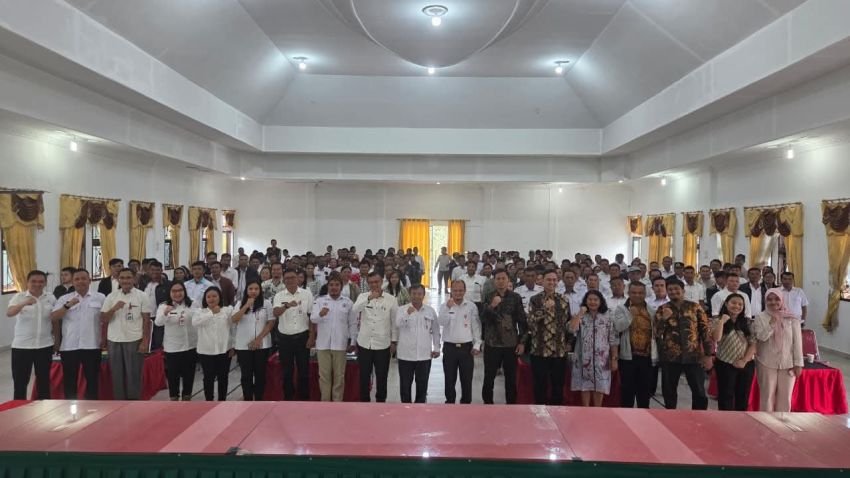 Pemkab Humbahas Bersama KPP Pratama Balige Laksanakan Sosialisasi Penyuluhan Perpajakan Dana Desa