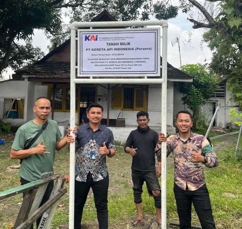 PN Medan Eksekusi Aset milik KAI yang Dikuasai Pihak Lain