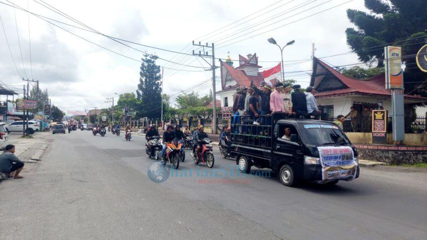 Seribuan Massa Tolak PT Gruti Unjuk Rasa di Sidikalang