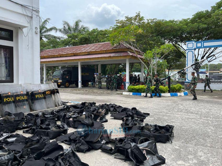 Jelang Aksi, Kantor DPRD Deliserdang Dikawal Ketat TNI-Polri
