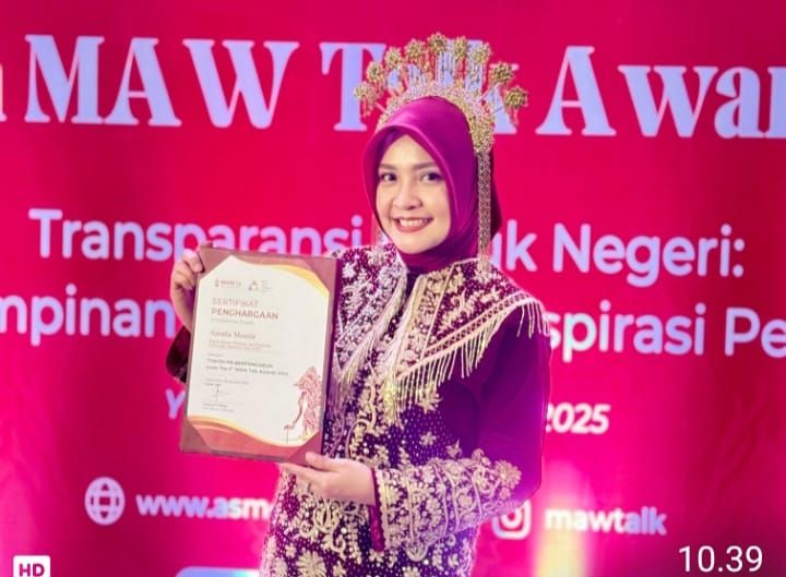 Amalia Meutia Dinobatkan sebagai Tokoh PR versi MTA 2025.