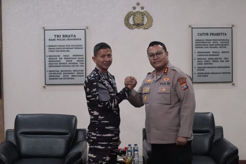 Kapolres Sibolga Terima Kunjungan Silahturahmi Jajaran Lanal Sibolga