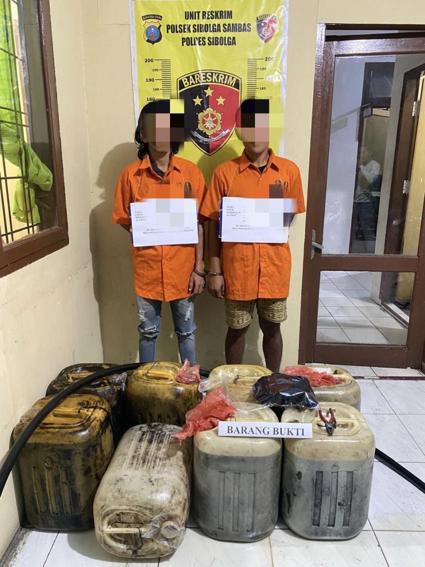 Hitungan Jam, 2 Pencuri BBM Solar di Kantor PT Pelindo Sibolga Ditangkap Polisi