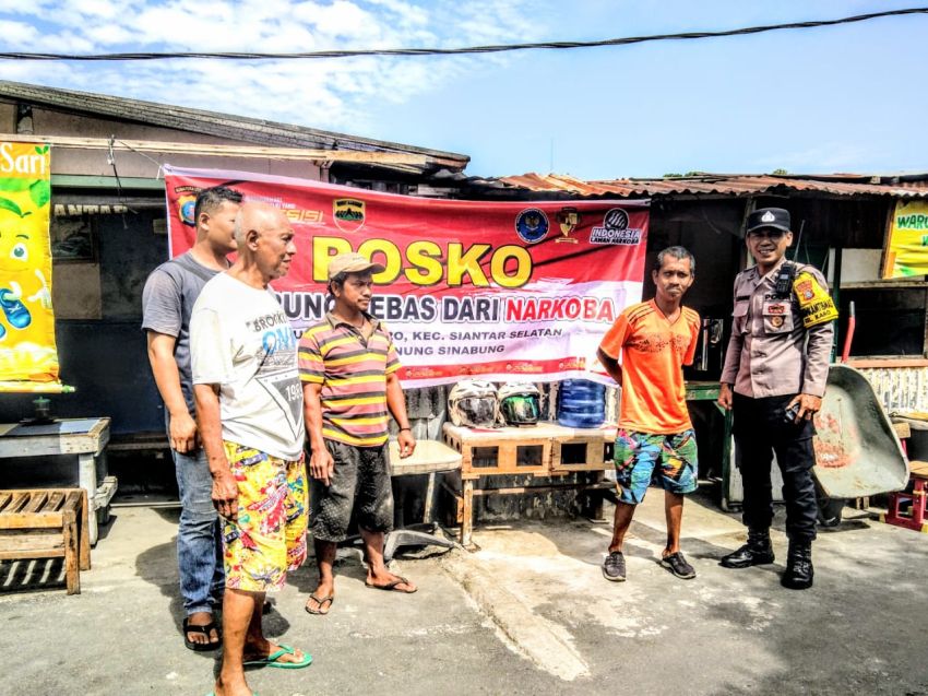 Polsek Siantar Selatan Patroli Posko KBN, Warga Diberi Penyuluhan Bahaya Narkoba