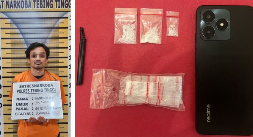 Miliki Sabu, Seorang Pria Dibekuk Polres Tebingtinggi dari Kos-kosan