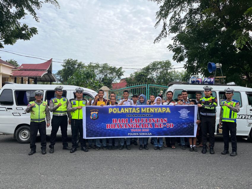 Polres Sibolga Gelar "Polantas Menyapa" Sambut HUT Ke 70 Lalulintas Bhayangkara