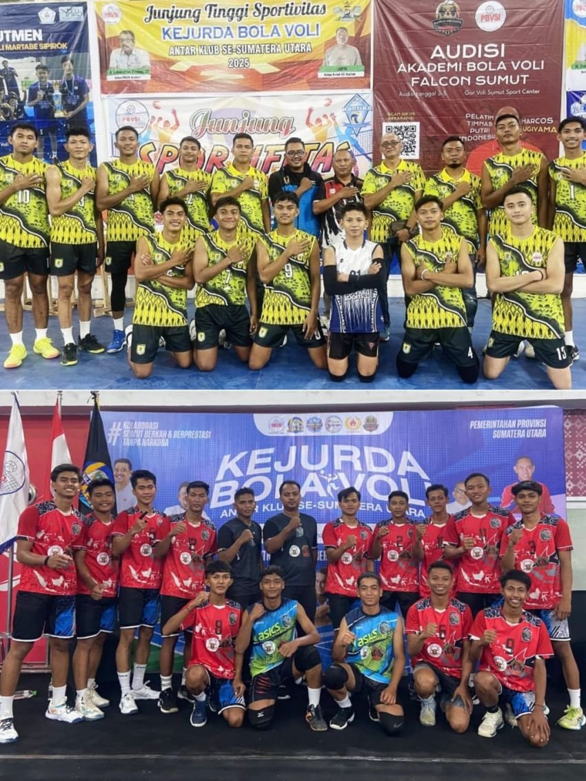 Dua Tim Voli Sergai Raih Kemenangan di Kejurda Sumut 2025