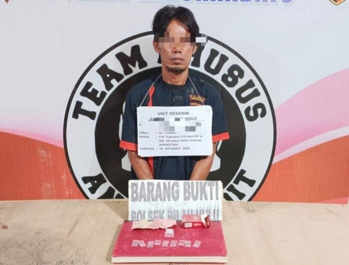 Terduga Pengedar Sabu Diringkus Polisi di Bilah Hulu, Satu Pelaku Lolos dari Kejaran