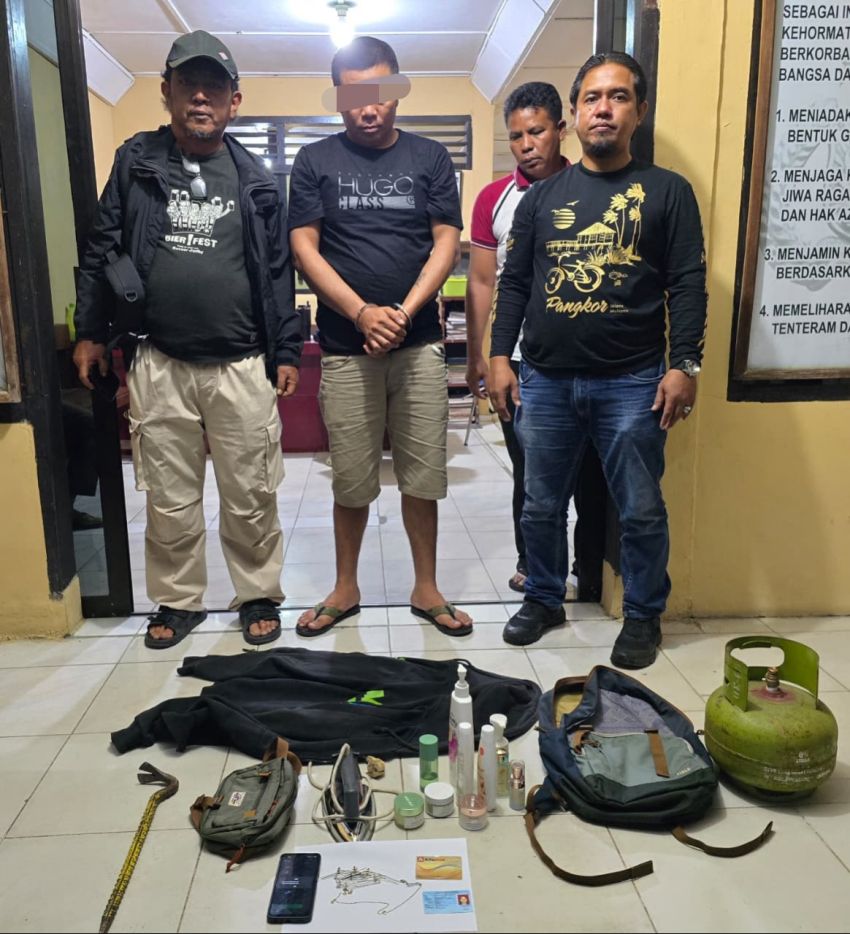 Polisi Ciduk Pelaku Curat di Simpang Sigodang Simalungun