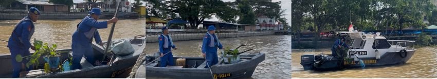 Satpolair Tanjungbalai Bersihkan Sungai dan Edukasi Warga Jaga Lingkungan