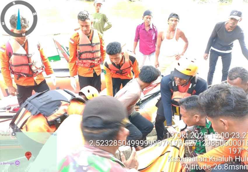 Adi Yamin Korban Hanyut di Sungai Kualuh Ditemukan