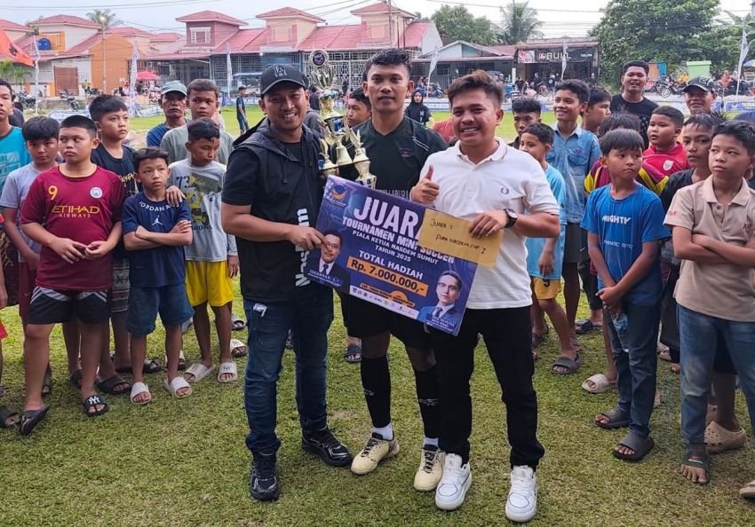 Grib Jaya Juara Turnamen Mini Soccer Piala Ketua NasDem Sumut 2025 di Aekkanopan