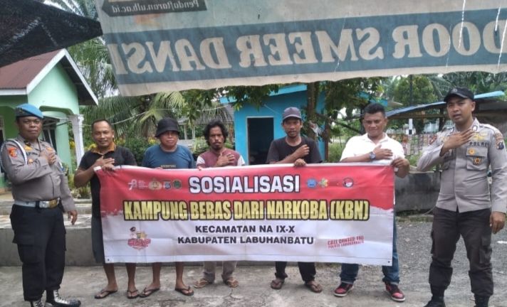 Tim Posko Kampung Bebas Narkoba Polsek NA IX-X Sosialisasikan KBN dan Bahaya Narkoba