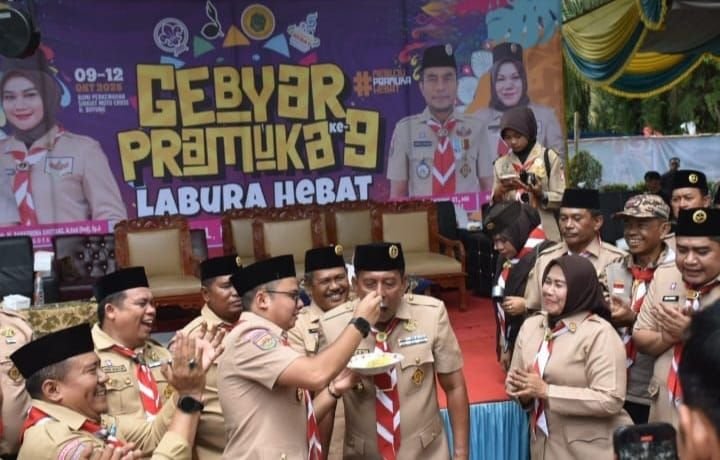 Gebyar Pramuka ke-9 Kwarcab Labura Meriah di Marbau