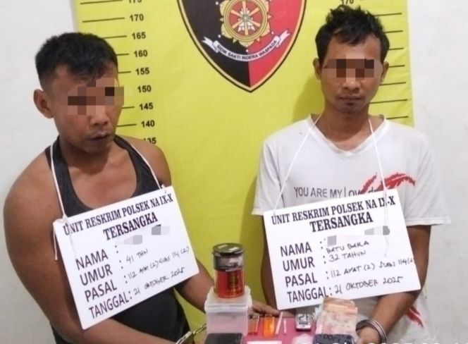 Polsek NA IX-X Ringkus 4 Pelaku Sabu di Simpang Marbau