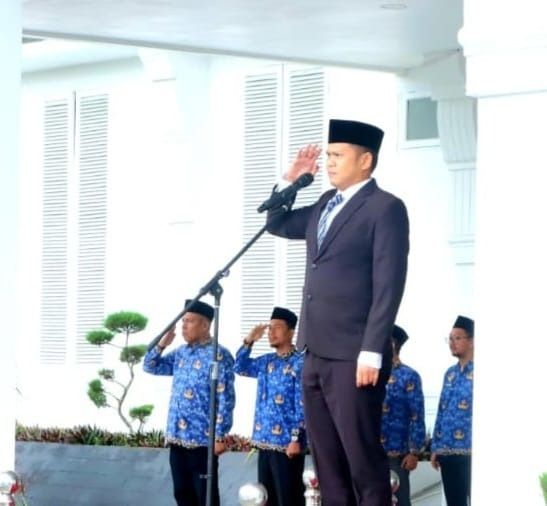 Upacara Hari Kesaktian Pancasila di Sergai Khidmat Meski Diguyur Hujan