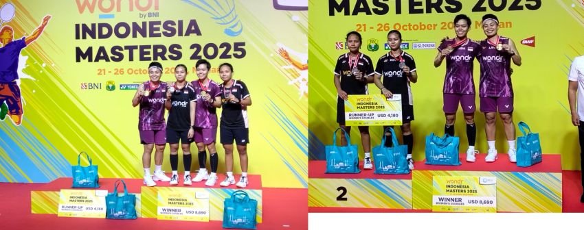 Tuan Rumah Borong 4 Gelar Juara Indonesia Masters 2025 di Medan