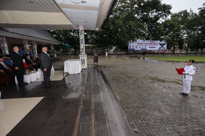 Hujan Tak Surutkan Semangat, Upacara Hari Kesaktian Pancasila di Pematangsiantar Tetap Khidmat