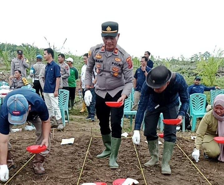 Polsek Bosar Maligas Dukung Program Ketahanan Pangan