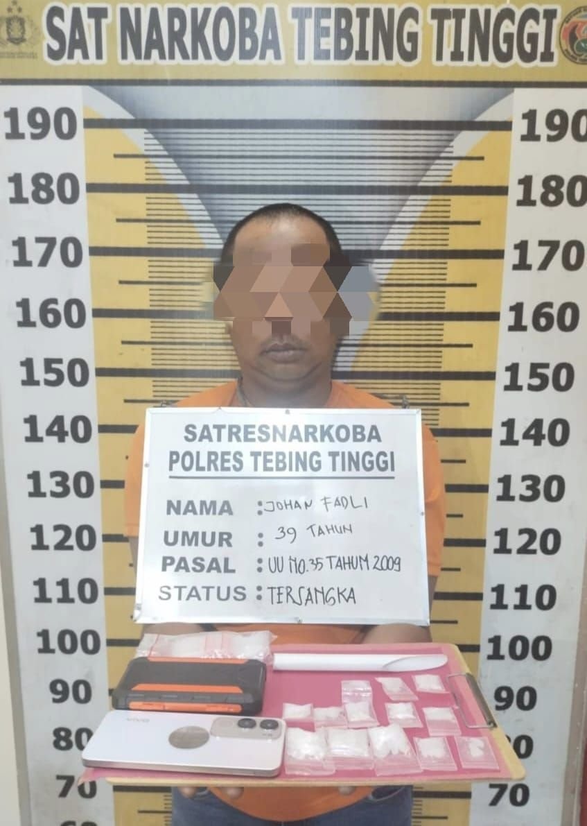 Polres Tebingtinggi Ringkus Pria Terduga Pengedar Sabu Asal Sergai