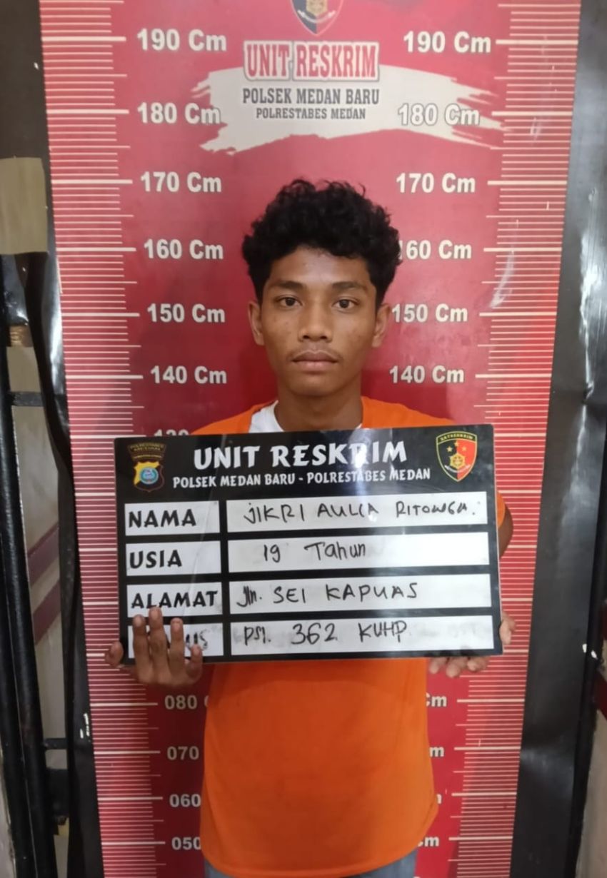Polsek Medan Baru Ringkus Pencuri HP di Jalan Seikapuas