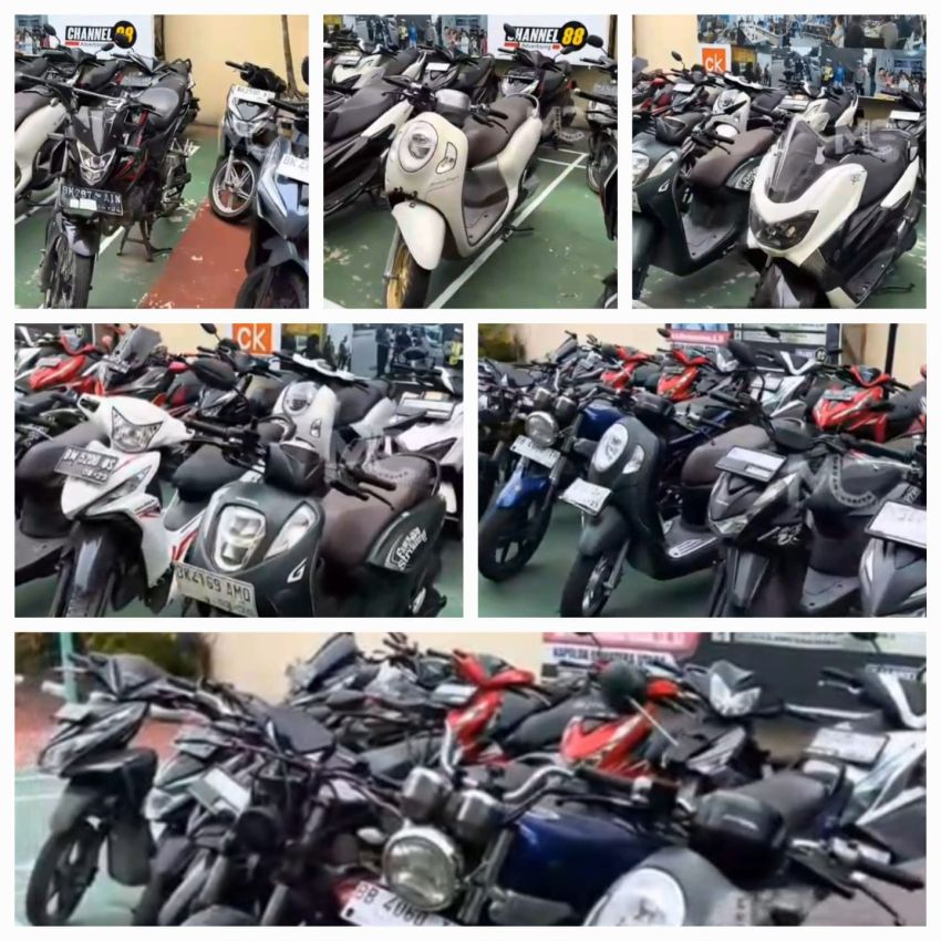 Polsek Medan Timur Amankan Puluhan Unit Sepeda Motor Diduga Hasil Kejahatan