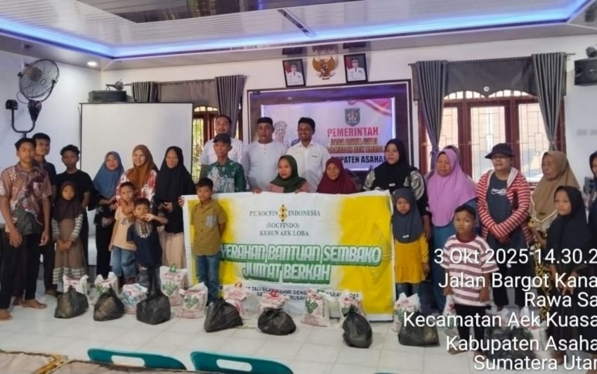 Jumat Berkah, 88 Warga dari Tiga Desa di Asahan Terima Paket Bahan Makanan dari PT Socfindo Aek Loba