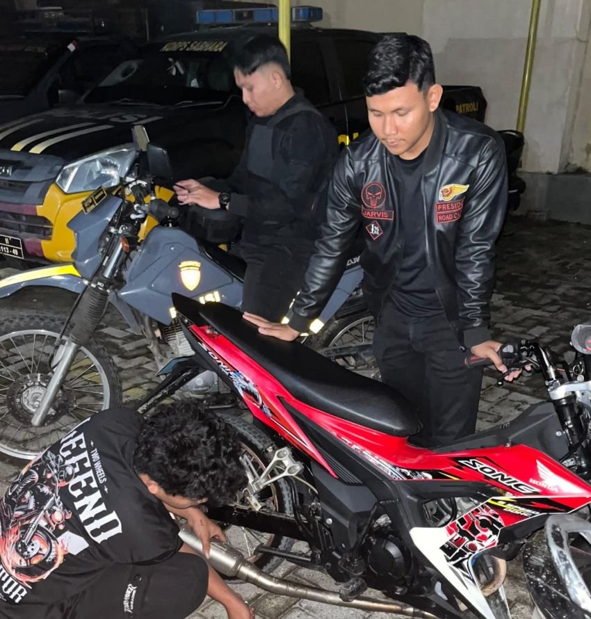 Tekan Gangguan Kamtibmas, Polres Pematangsiantar Tindak 5 Pengendara Sepeda Motor Knalpot Brong