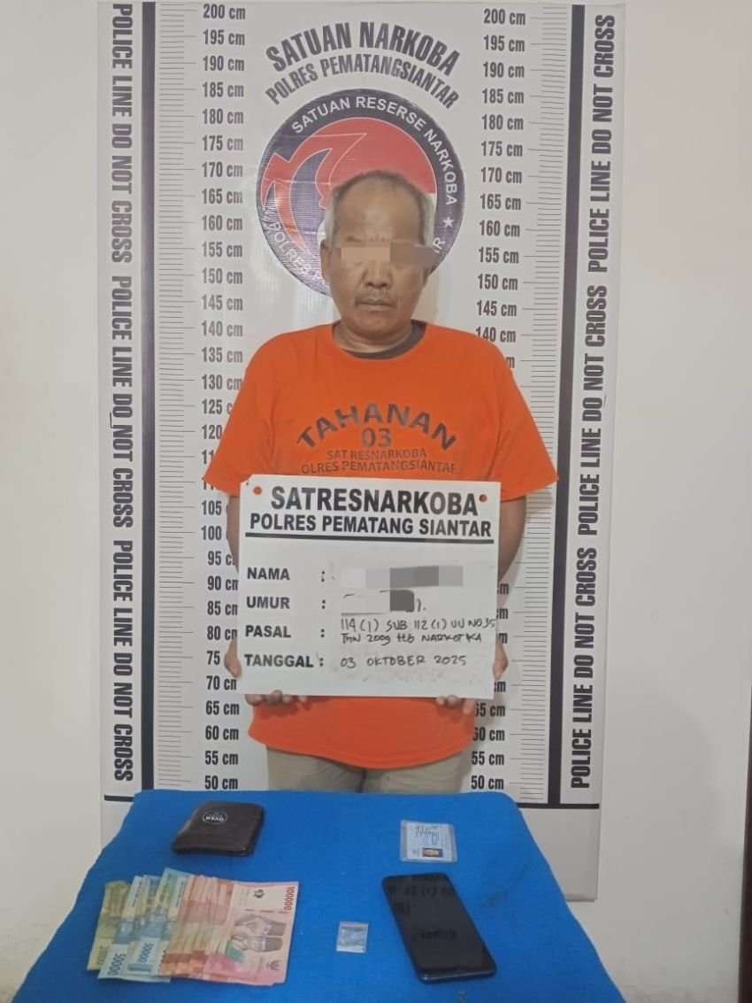 Residivis Narkoba Ditangkap Lagi di Siantar, Polisi Sita Sabu dan Uang Tunai