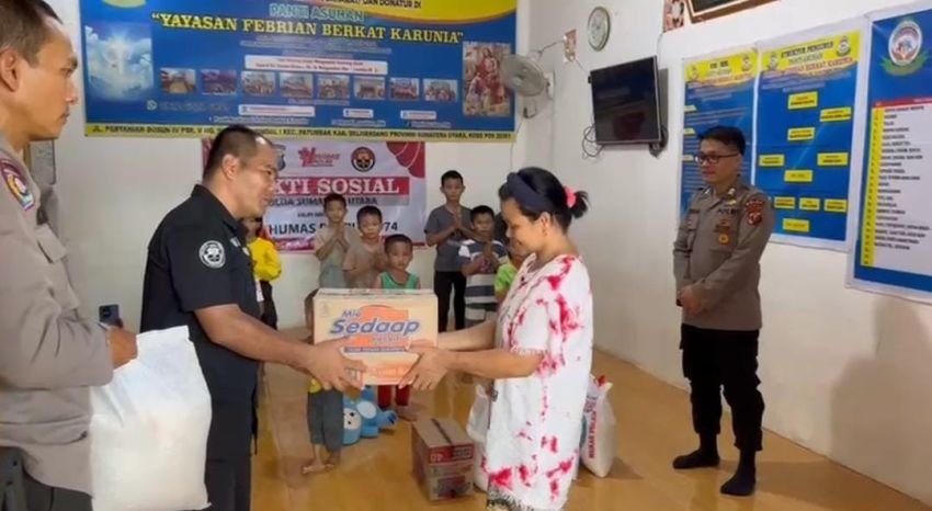 Bidhumas Polda Sumut Gelar Bakti Sosial Sambut HUT Ke-74 Humas Polri