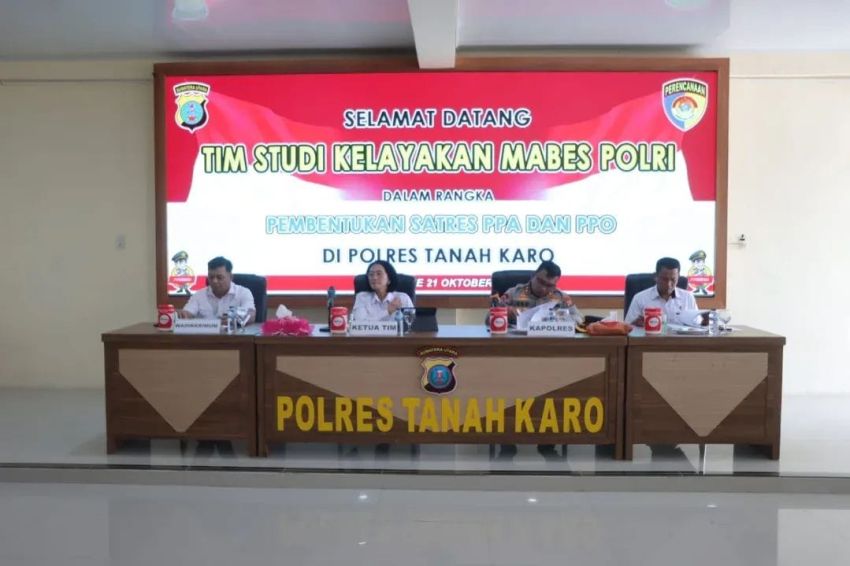 Tim Mabes Polri Kunjungi Polres Karo Studi Kelayakan Pembentukan Satres PPA dan PPO