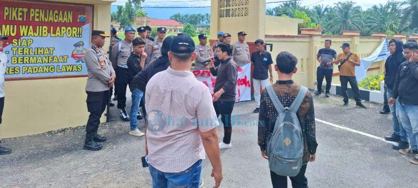 Unjuk Rasa di Mapolres Palas, AMPLAS Soroti Lemahnya Kinerja Kasat Reskrim