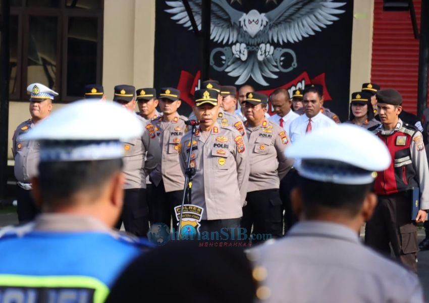 Kapolres Tebingtinggi Ingatkan Personel Tetap Disiplin dan Humanis Selama Bertugas