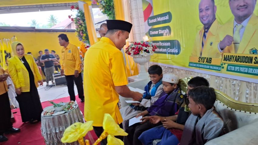 HUT ke-61, Golkar Tanjungbalai Gelar Bakti Sosial dan Zikir Bersama