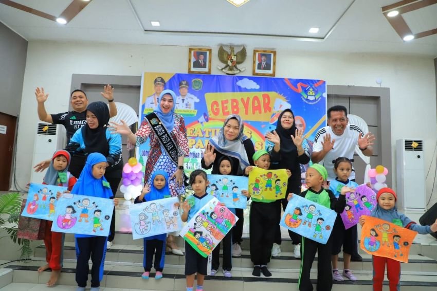 Ratusan Anak PAUD dan SD di Labura Ikut Lomba Menggambar dan Dongeng Anak Riang