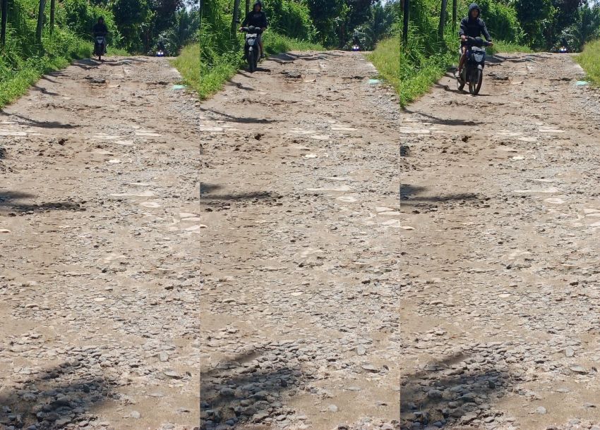 Jalan Penghubung Desa Parmonangan&ndash;Pinangratus Rusak Parah, Warga Keluhkan Kendaraan PTPN IV Over Tonase