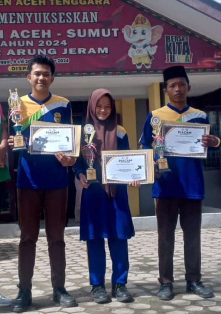 3 Siswa SMAN 1 Badar Raih Juara di Ajang Seleksi Atlet POPDA  Agara