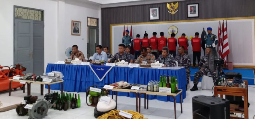 Lanal Nias Amankan Pelaku Ilegal Fishing