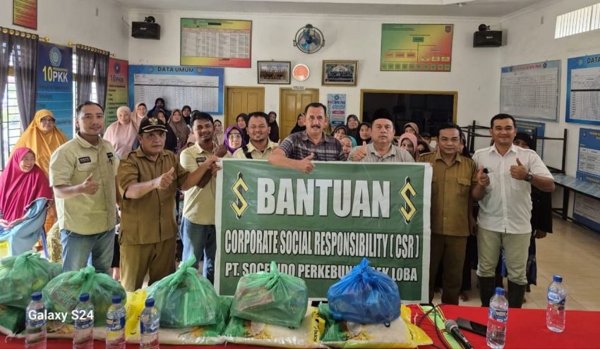 Socfindo Aek Loba Salurkan Bantuan Pangan untuk 60 Warga Aekkorsik