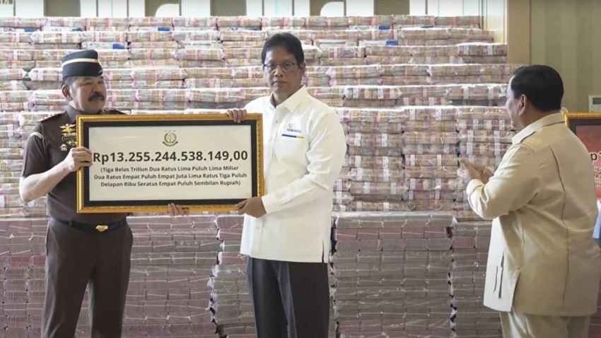Kejagung Serahkan Rp13 Triliun Hasil Sitaan Kasus CPO ke Negara, Prabowo Apresiasi Upaya Pemberantasan Korupsi