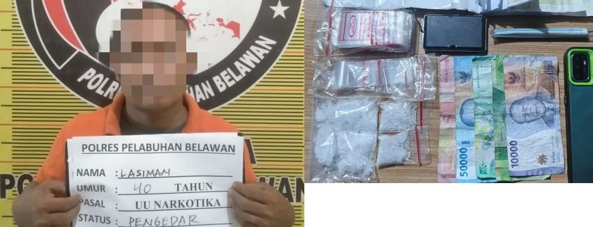 Polres Belawan Tangkap Pengedar Sabu di Kelurahan Rengas Pulau