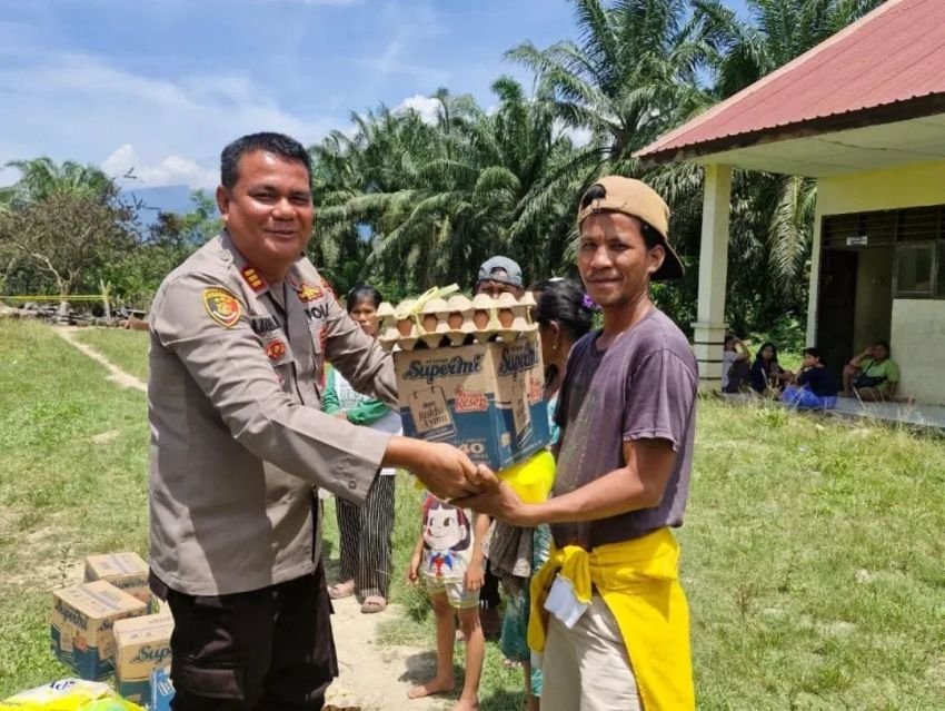 Polsek Mardingding Salurkan Bantuan untuk Korban Kebakaran di Janji Matogu Lau Pakam