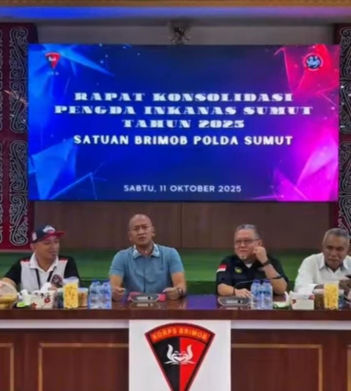 Dansat Brimob Polda Sumut Pimpin Rapat Konsolidasi INKANAS Sumut 2025