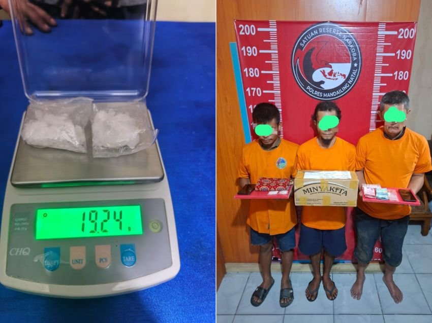 Polsek Kotanopan Tangkap 3 Tersangka Jaringan Narkoba di Loket Bus