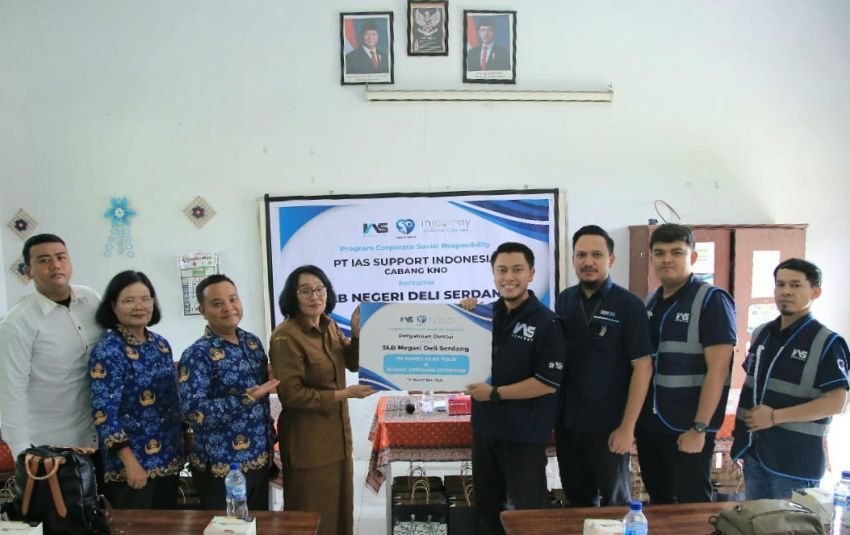 IAS Support Kualanamu Beri 70 Paket Belajar dan Bangun Ruang Bermain SLB Deliserdang