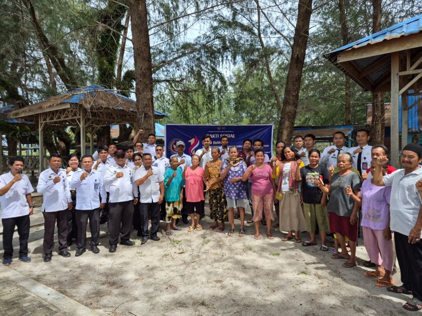 Lapas Barus Gelar Bakti Sosial Hari Bakti Kemenimipas di Desa Sibintang Tapteng